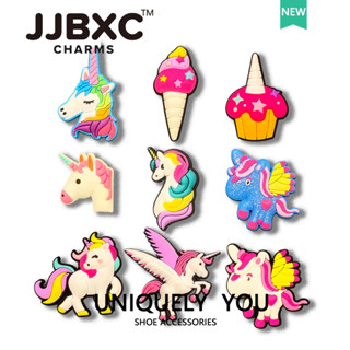 JJBXC 洞洞鞋 鞋釦 鞋花 鞋配飾 獨角獸卡通鞋釦配件飾品鞋花 DIY時尚鞋附件 適用於cross鞋