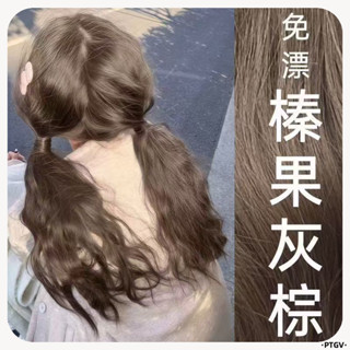 爆款🎨榛果灰棕色染髮劑泡泡沫天然無刺激流行顯白植物自己在家染泡泡染 免漂 快速染髮 灰棕色 染頭髮 蓋白髮 染髮B21