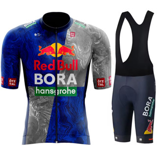 RED BULL Big SALE Tricuta 騎行男裝 Mtb 紅牛制服男士夾克服裝自行車夏季球衣套裝運動服套裝男