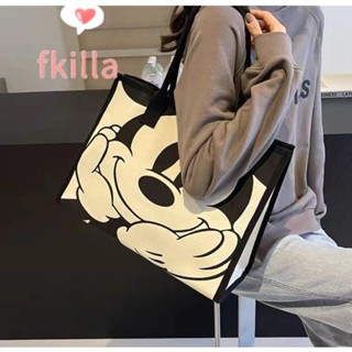 FKILLA米奇包包,可愛卡通休閒百搭工作手提包,女人的帆布大容量單肩包
