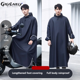 GL 男士雨衣,電動摩托車連體長款騎行服,3XL-4XL
