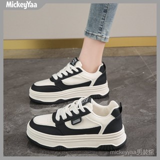 【 mickeyyaa服飾舘】爆款小白鞋女2024年春鞦季新款鞋子百搭厚底闆鞋休閒鞋鬆糕運動鞋