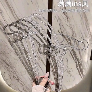 10 件套具有豪華透明水晶設計的亞克力衣架,北歐風格