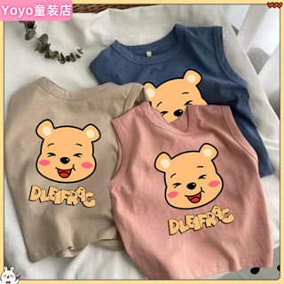 【Yoyo童裝店】男女童夏季童裝無袖T恤兒童男寶寶純棉小背心中兒童洋氣卡通上衣T