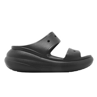 Crocs 卡駱馳 Crush 女鞋 泡芙涼鞋 黑 厚底增高 洞洞鞋 涼拖鞋 [YUBO] 207670001