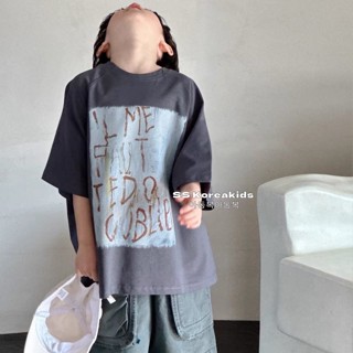米粒BOYS 新款韓國童裝男童帥氣時髦衣服2024新款痞帥炸街短袖T恤兒童夏裝上衣