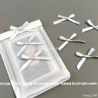 臺灣出貨✨ ins黑白小蝴蝶結出卡打包材料 小卡手賬打包裝飾品小香風diy蝴蝶結DIY手帳 小卡出卡打包