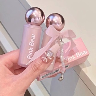 PINK BEAR皮可熊貼貼唇泥唇釉 絲絨顯白顯氣色口紅不掉色不沾杯裸色女化妝品彩妝美妝