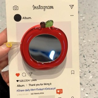 韓國可愛 3D 紅色水果化妝鏡磁性 Griptok 支架手機指環支架支援 iPhone 16 女孩支架