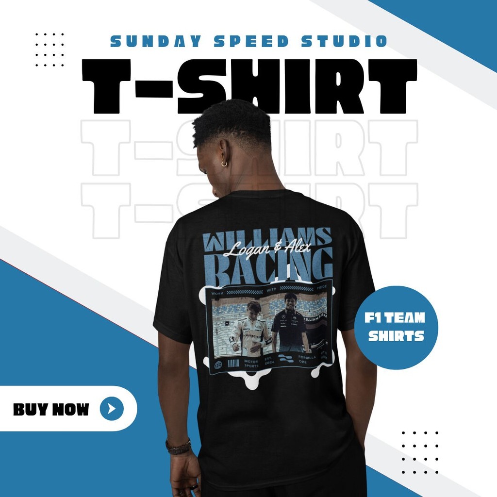 F1 Williams Racing - 亞歷克斯和洛根 F1 T 恤