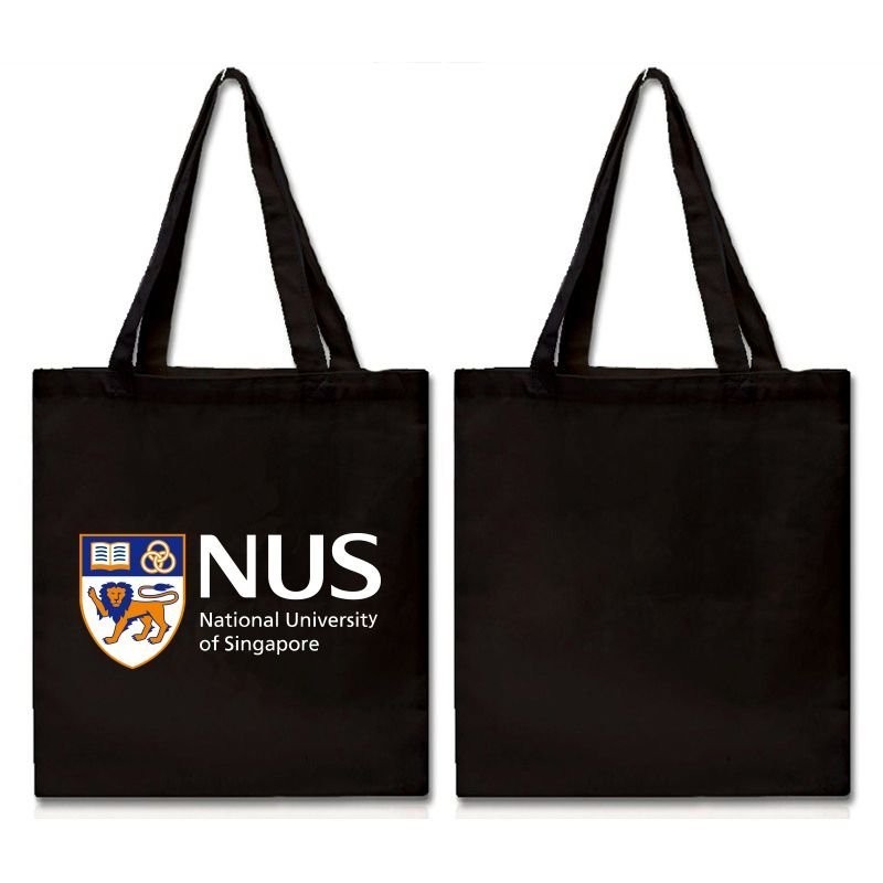 公司貨📣新加坡國立大學紀念品NUS購物袋帆布包紀念環保袋女士中號輕便 WGPY