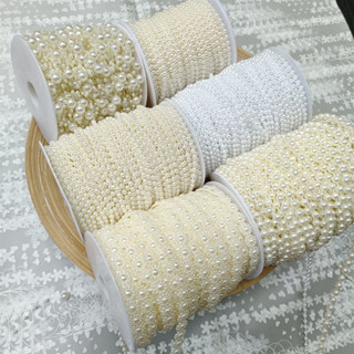 3+8mm滿天星4mm珍珠白色6mm連線珠鏈太陽花珠鏈DIY手工髮夾材料