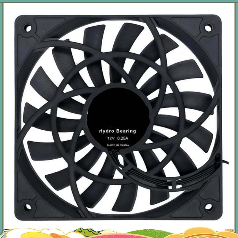 靜音 120mm 12cm PWM 冷卻風扇超薄 12mm,全新 120X120X12mm DC 12V 0.25A 1