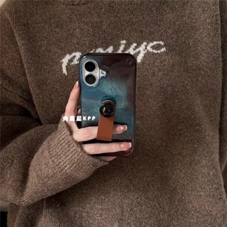 潮牌高階感 高品質 手機殼 蘋果手機殼 保護殼套 iPhone手機殼 暈染漸變立體指環扣適用手機殻新款潮