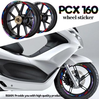HONDA Pcx160 機車貼紙車輪貼紙適用於 2024 2025 本田 Pcx 160 輪輞改裝配件防水乙烯基貼花
