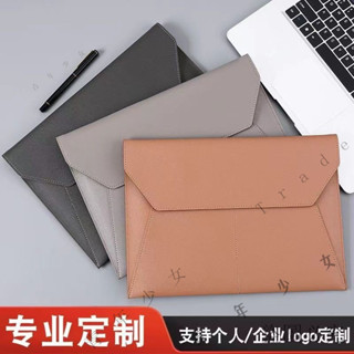 辦公🎉【手感佳】A4皮質大容量收納文件袋商務辦公資料檔案袋多功能皮革檔案夾包