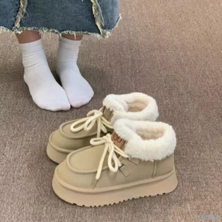 【臺灣出貨】厚底加絨雪地靴女皮毛一體2024冬季新款百搭保暖防滑加厚休閒棉鞋 厚底雪靴 雪地靴 保暖鞋 防水雪地靴