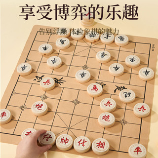 現貨！活動促銷！中國象棋法桐木質新款象棋大號成人老人棋盤老式象棋套裝雕花71wwwj