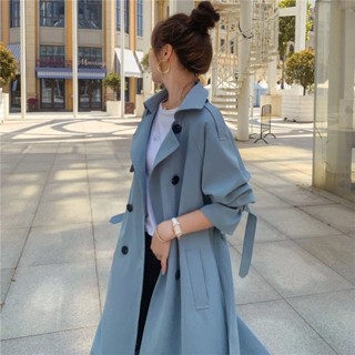 💖臺灣出貨#英倫風衣女中長款小個子韓版寬鬆春鞦2022新款氣質流行外套ins潮