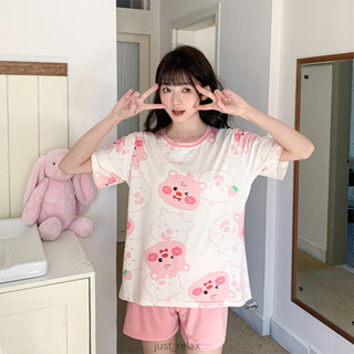 現貨 超可愛 loopy 女生家居服 夏天睡衣 短袖睡衣 大尺碼睡衣 小海狸 睡衣套裝 可愛睡衣 露比 居家服 卡通睡衣