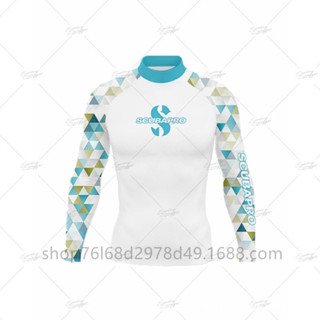 #SCUBA衝浪服戶外防曬衣浮潛泳衣長袖分體上衣速乾潛水服支援訂製#