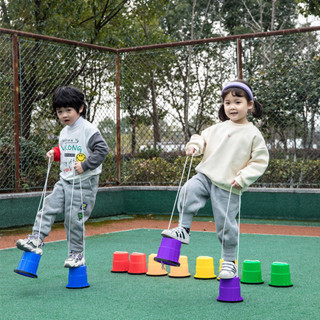 臺灣熱銷 兒童踩高蹺幼兒園親子平衡運動玩具戶外早敎拓展兒童防滑圓柱高蹺