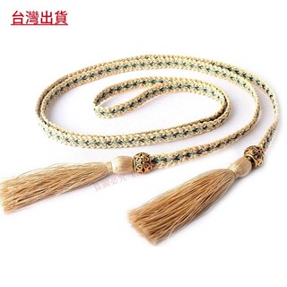 滿99發貨/民族風手工束腰腰帶綁繩簡單裝飾帶流蘇小織帶皮帶配連衣裙腰封 9 3 7 8