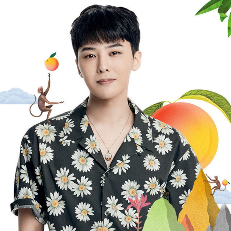 權志龍 同款 GD 小雛菊 復古男女短袖 GD 同款上衣 花襯衫 夏季新款潮牌襯衣 鄒菊短袖