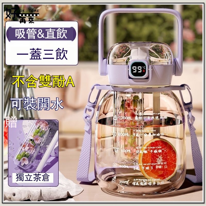 【台灣出貨 加厚抗菌】水杯 雙飲口水杯 直飲杯 吸管杯 茶漏大肚水杯 兒童大容量水杯 耐高溫水壺 食品級進口PC材質水杯