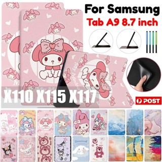 SAMSUNG Kuromi Labubu My Melody 卡通翻蓋手機殼適用於三星 Galaxy Tab A9 8