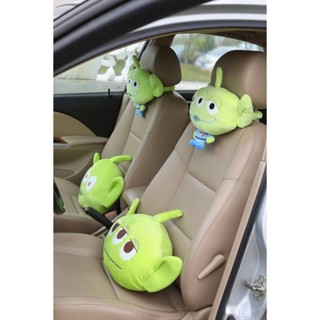 新款少女心卡通可愛汽車頭枕 三眼仔抱枕靠墊毛絨玩具 汽車頭枕車用頸枕裝飾 rCZV