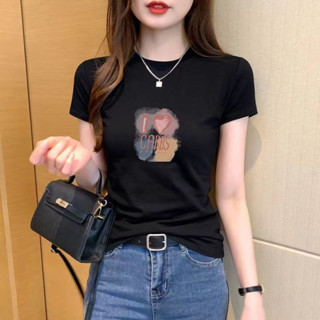 胖胖美依 短袖上衣 T恤 上衣 S-2XL法式復古圓領收腰正肩短袖t恤夏季修身顯瘦上衣-5423.