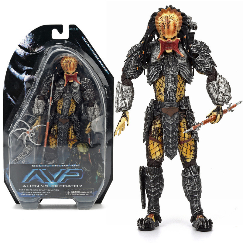 NECA鐵血戰士 14波刀疤鐵血露臉版 刀疤鐵血 AVP猫臉凱爾特刀疤鐵血 異形大戰刀疤鐵血  7寸公仔