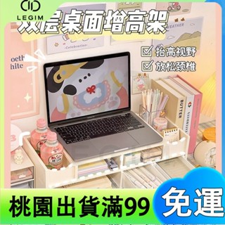 百貨商店ins風 桌面支架 桌上筆記本 電腦放置臺 顯示器架子 多層 宿舍 置物架