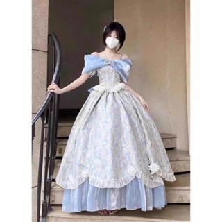 3*N洛麗塔一字肩晚禮服高階感宮廷風學生成人禮在逃公主洛麗塔裙主持高階感2025