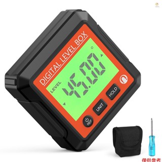 Casytw 3in1 磁性傾斜器數字水平儀和角度查詢器多功能 4 * 90° 傾角儀 LCD 顯示傾角儀儀表 4 單元