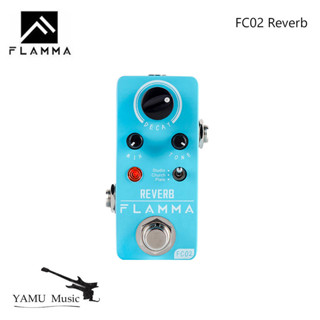 FLAMMA FC02 電吉他踏板混響效果踏板,帶工作室教堂板效果真正的旁路帶電源