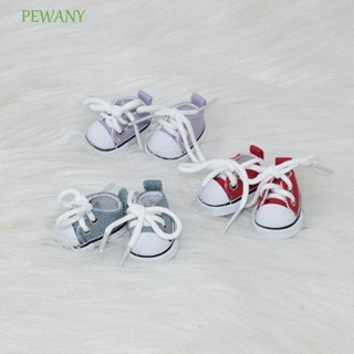 PEWANY1對Labubu娃娃鞋,系帶迷你娃娃手指鞋,娃娃配件卡哇伊可愛布娃娃帆布鞋兒童玩具