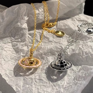 Westwood Vivienne Galileo 地球項鍊立體星球琺瑯鎖骨項鍊