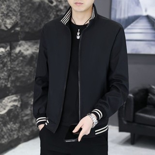 夏季外套男 春秋季新款夾克男士休閒外套立領中青年韓版薄款高檔男裝衣服上衣