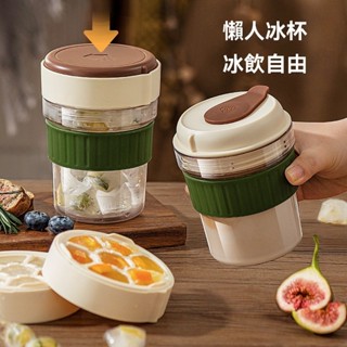 【臺灣出貨】新款咖啡杯 冰杯 高檔精緻 簡約 復古大容量 夏季外出 便攜帶冰塊 模具高顏值
