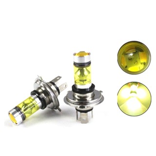 【DELA】2X H4 6000K 黃色 100W LED 大燈霧燈燈泡適用於豐田汽車