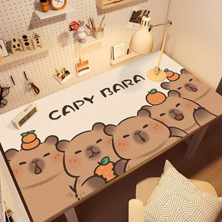 mouse pad 滑鼠墊 table mat 桌墊 辦公桌墊小學生書桌桌墊卡皮巴拉兒童學習桌保護墊寫字檯麵皮革耐磨桌