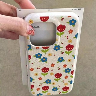 IPhone 15 16 Pro Max 11 12 13 14 16 Plus XS X XR 彩色花卉荔枝紋矽膠軟手