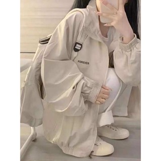 外套女春夏季2025新款學生韓版寬鬆小個子防曬風衣薄款夾克ins潮