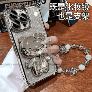 冰晶鎧甲 四角防摔 卡通貓 補妝鏡 手機殼 紅米 14C Note 10 10S 11 11S 4G 12 Pro 5G
