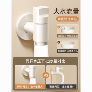 ♤水龍頭♤現貨 全銅洗衣機 水龍頭 自動止水閥白色 水龍頭 4分螺紋 水龍頭 通用龍頭