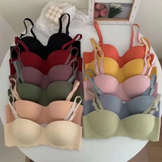 臺灣現貨 小胸內衣 少女文胸內衣 舒適內衣 純欲內衣 小胸聚攏無鋼圈文胸無肩帶一片式無痕舒美學生內衣胸罩奶罩小可愛