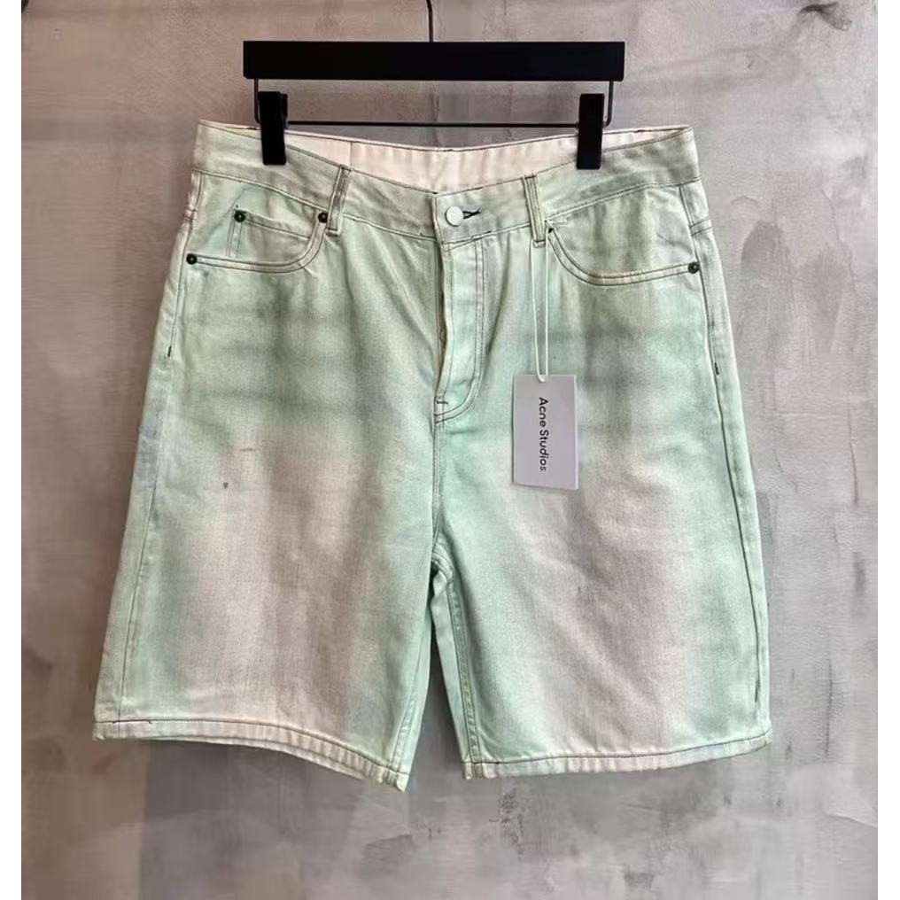 Acne Studio 1981M 25ss 做舊熒光泥染塗料牛仔短褲