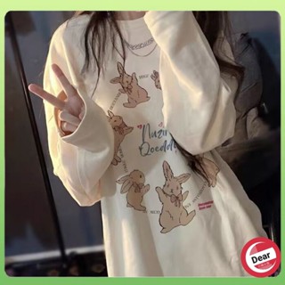 【Dear】秋季新款oversize正肩T恤女短袖美式閨蜜裝長袖休閒上衣女裝